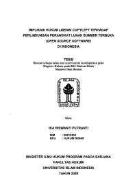OPEN SOURCE SOFTWARE) Dl INDONESIA