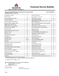 Technical Service Bulletin