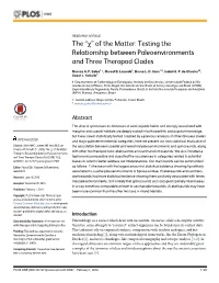 Testing the Relationship Between Paleoenvironments and Three Theropod Clades