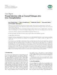 Wound Infection with an Unusual Pathogen After Liver Transplantation