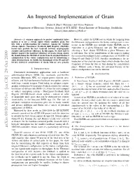 An Improved Implementation of Grain