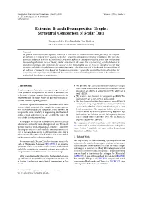 Extended Branch Decomposition Graphs: Structural Comparison of Scalar Data