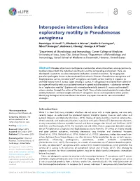 Interspecies Interactions Induce Exploratory Motility In