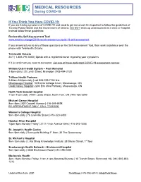 MEDICAL RESOURCES During COVID-19