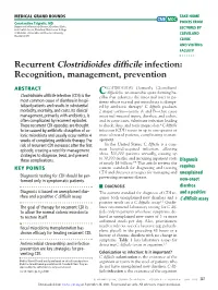 Recurrent Clostridioides Difficile Infection by Disrupting the Mouth for 10 Days Followed by Rifaximin Normal Colonic Microbiota