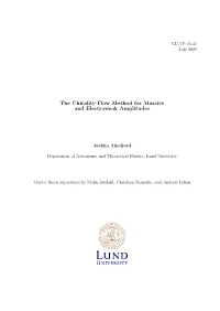 The Chirality-Flow Method for Massive and Electroweak Amplitudes