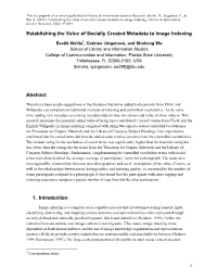 Establishing the Value of Socially Created Metadata to Image Indexing