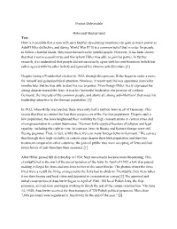 Project Deliverable Holocaust Background Text How Is It Possible That a Man with Such Hateful, Devastating Intentions Can Gain A