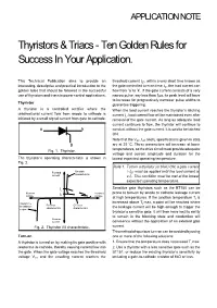 Thyristors & Triacs