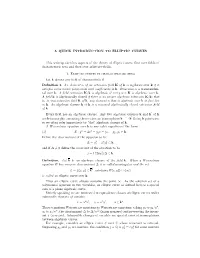 A QUICK INTRODUCTION to ELLIPTIC CURVES This Writeup
