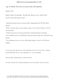 Age of Cichlids: New Dates for Ancient Lake Fish Radiations