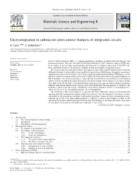Electromigration in Submicron Interconnect Features of Integrated Circuits