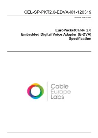 Europacketcable 2.0 E-DVA Specification