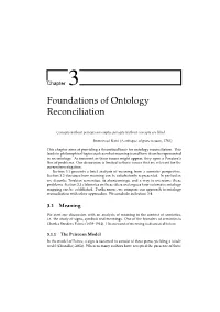 Foundations of Ontology Reconciliation