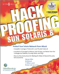 Hack Proofing Sun Solaris 8.Pdf