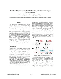 Heart Sound Segmentation Algorithm Based on Instantaneous Energy of Electrocardiogram