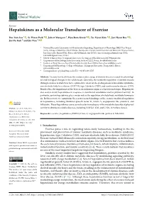 Hepatokines As a Molecular Transducer of Exercise