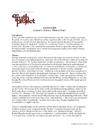 Lesson 5 - Science: What Is True?
