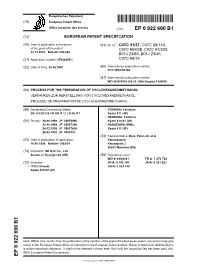Process for the Preparation of Cyclohexanedimethanol Verfahren Zur Herstellung Von Cyclohexandimethanol Procede De Preparation De Cyclohexanedimethanol