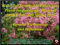 Terminology and Definitions, Hort 207, 97