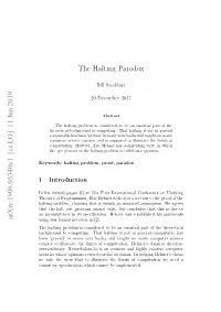 The Halting Paradox