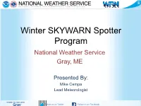 Winter Spotter Program
