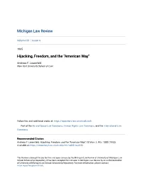Hijacking, Freedom, and the "American Way"