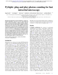 Pysight: Plug and Play Photon Counting for Fast Intravital Microscopy
