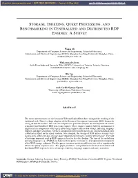 Storage, Indexing, Query Processing, And