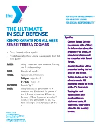 THE ULTIMATE in SELF DEFENSE Specifics