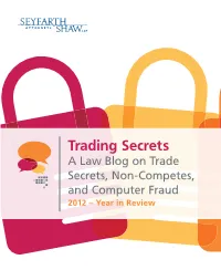 Trading Secrets Blog 2012 Year in Review
