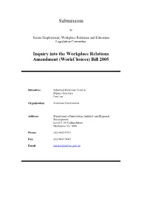 Workchoices) Bill 2005