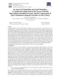 An Aspect of Colonialism and Anti-Colonialism: a Comparative