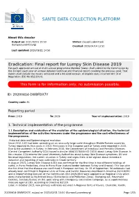 Final Report for Lumpy Skin Disease 2019