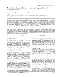 In-Silico Three Dimensional Structure Prediction of Important Neisseria Meningitidis Proteins