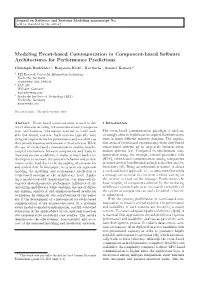 Modeling Event-Based Communication in Component-Based Software Architectures for Performance Predictions
