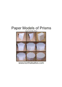 Paper Models of Prisms Gijs Korthals Altes