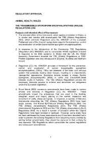 Regulatory Appraisal