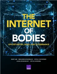 The Internet of Bodies Opportunities, Risks, and Governance