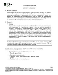TUE Physician Guidelines 1. Medical Condition Hypogonadism in Men Is