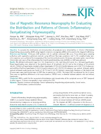 Use of Magnetic Resonance Neurography for Evaluating The