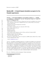 Bamboomc--A Geant4-Based Simulation Program for the Pandax Experiments