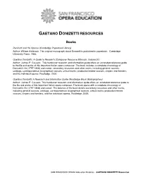 Donizetti Resources
