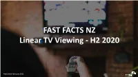 Fast Facts NZ TV Viewing TAM H2 2020