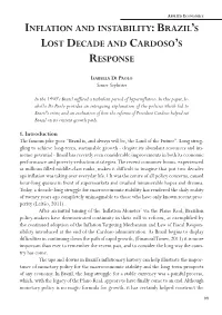 Inflation and Instability: Brazil's Lost Decade And