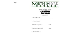 North Park C H U R C H