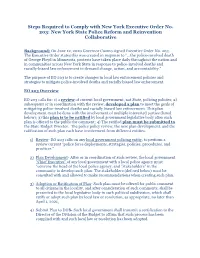 NYSAC Analysis of Executive Order 203, Police Reforms