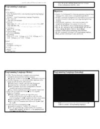 Programming Languages