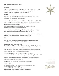 STAR INN SAMPLE SPRING MENU Bar Nibbles Lindisfarne Oyster