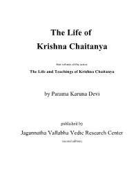 The Life of Krishna Chaitanya